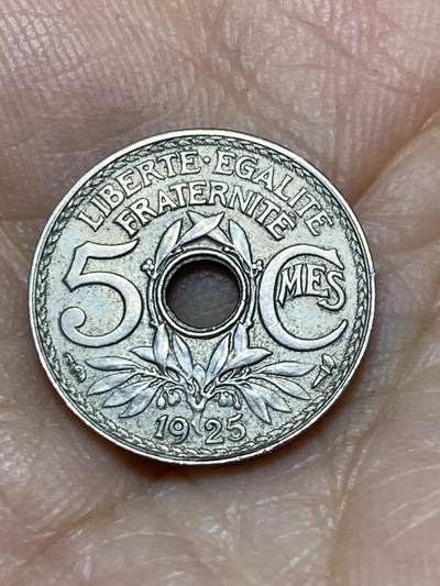 2025年第一百零五场(总第一百三十一场）外国好品散币(免佣金) - 法兰西第三共和国1925年5生丁