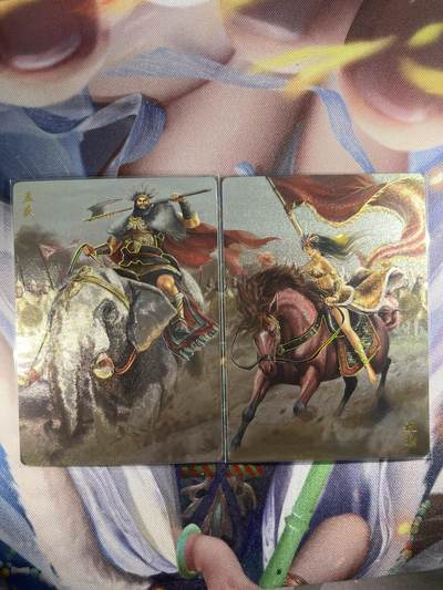 截拍（收拍品免费放盘）范特卡 燎原 卡得曼 - 【浮雕折光一对】孟获、祝融  轩辕春秋&锦绣三国
