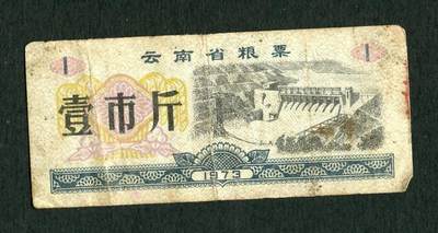 沧河堂047 - 1973年 云南省粮票 一斤