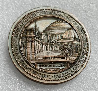 瓶子🏺第211期拍卖会 -  英国1874年爱德华王子建筑大铜章  英国建筑系章目录封面作品