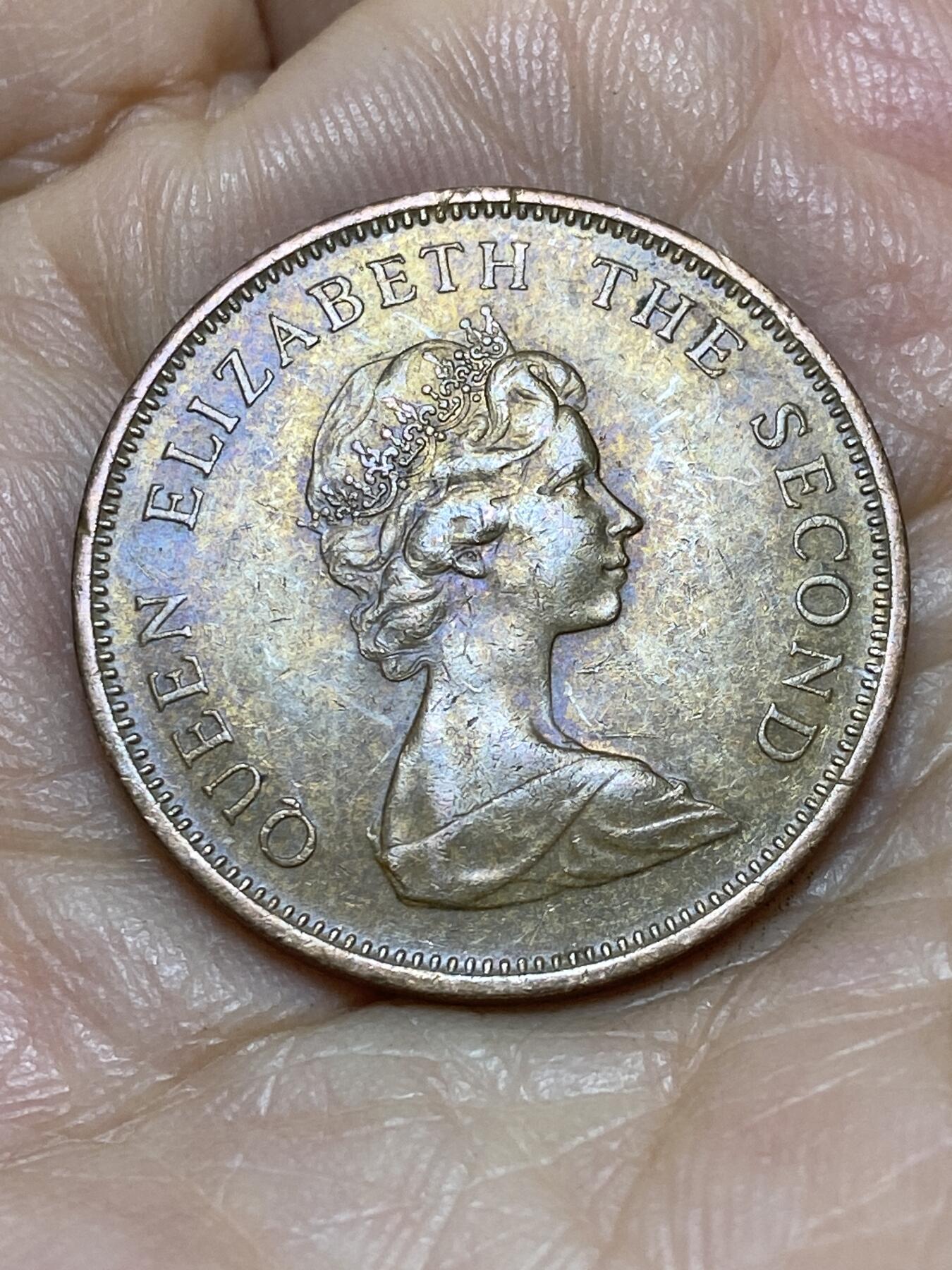 2025年第一百零五场(总第一百三十一场）外国好品散币(免佣金) 英属泽西岛🇯🇪1975年2新便士(伊丽莎白二世中年花冠，十进制第一版)