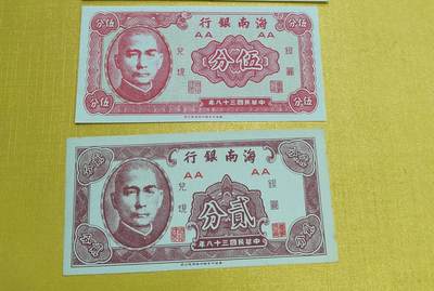 PCAI钱币8-540  钱币奖章小专场 - 海南银行一对