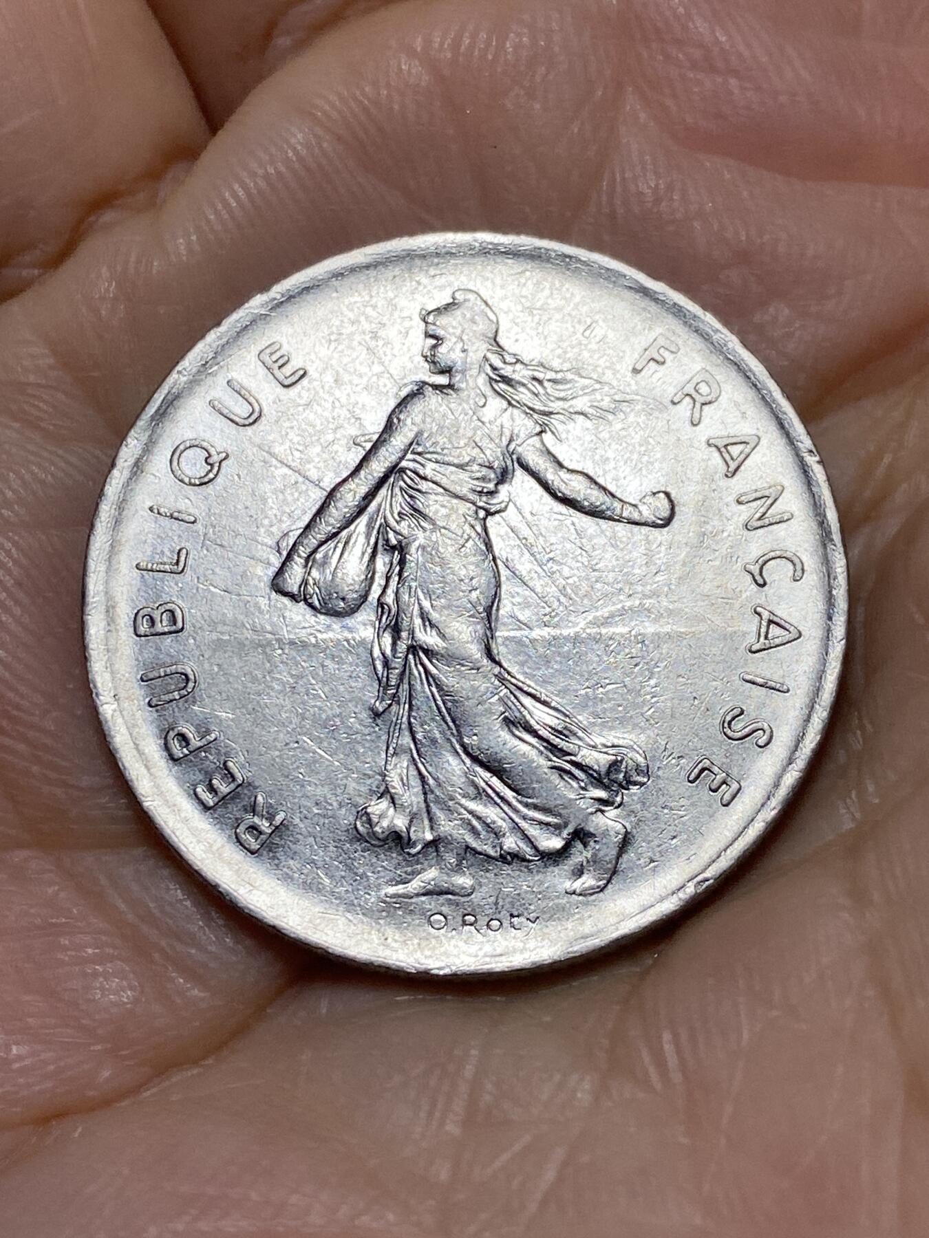2025年第一百零五场(总第一百三十一场）外国好品散币(免佣金) 法国🇫🇷1972年5法郎(猫头鹰标)