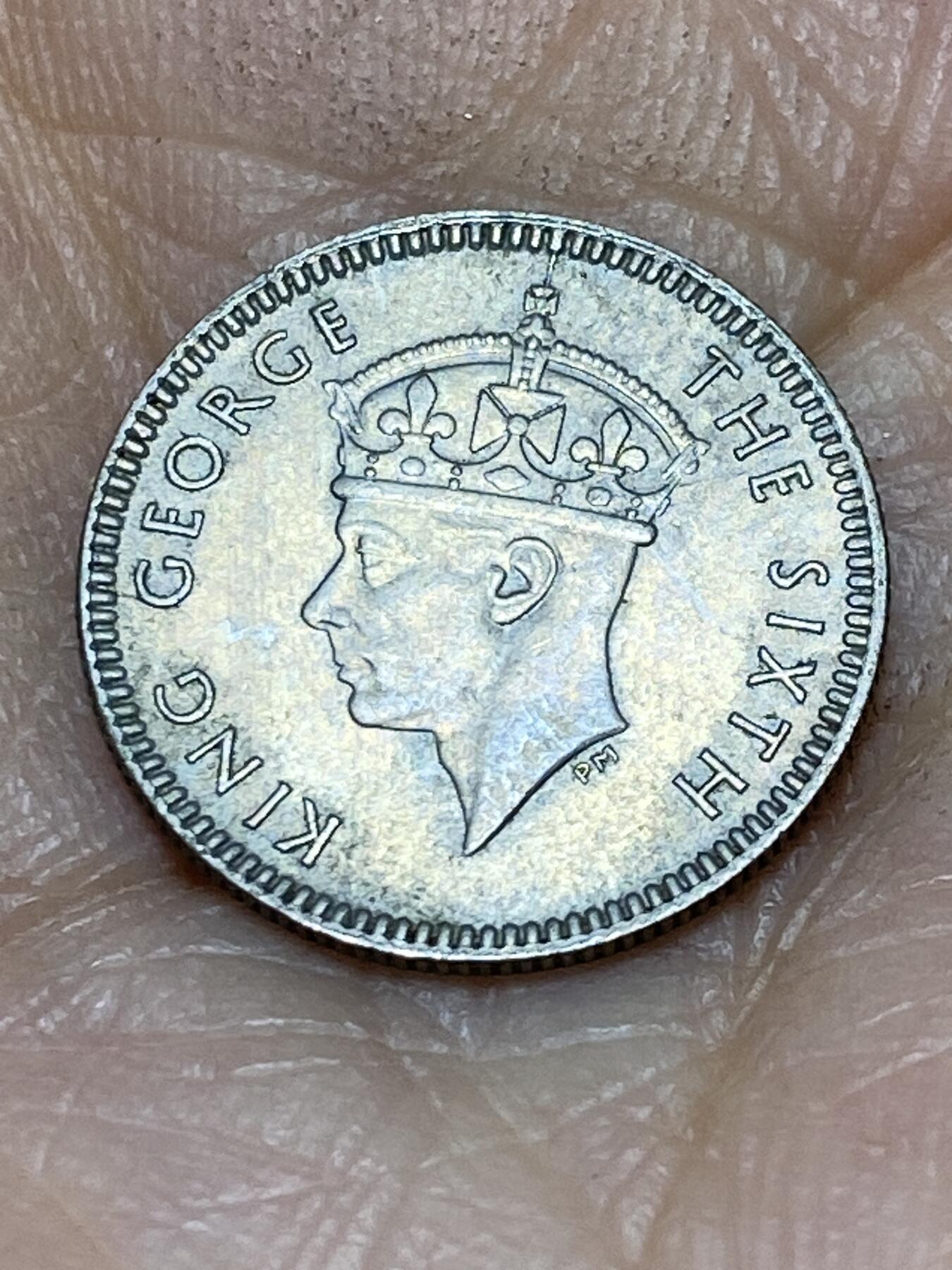 2025年第一百零五场(总第一百三十一场）外国好品散币(免佣金) 英属马来亚1950年5分(乔治六世第三版，关门年仅发行3年)