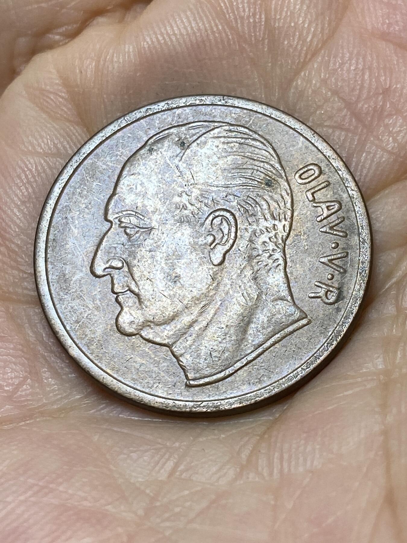 2025年第一百零六场(总第一百三十二场）外国好品散币(免佣金) 挪威🇳🇴1966年5欧尔(奥拉夫五世第一套)