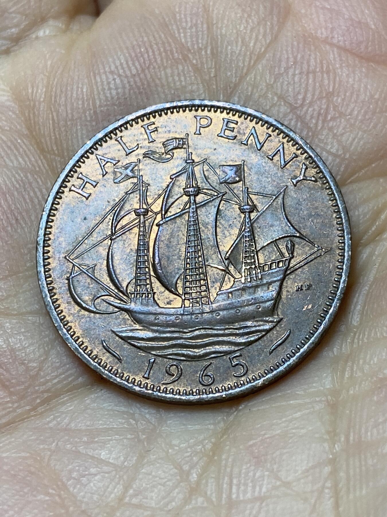 2025年第一百零六场(总第一百三十二场）外国好品散币(免佣金) 英国🇬🇧1965年半便士(伊丽莎白二世青年桂冠第二版)