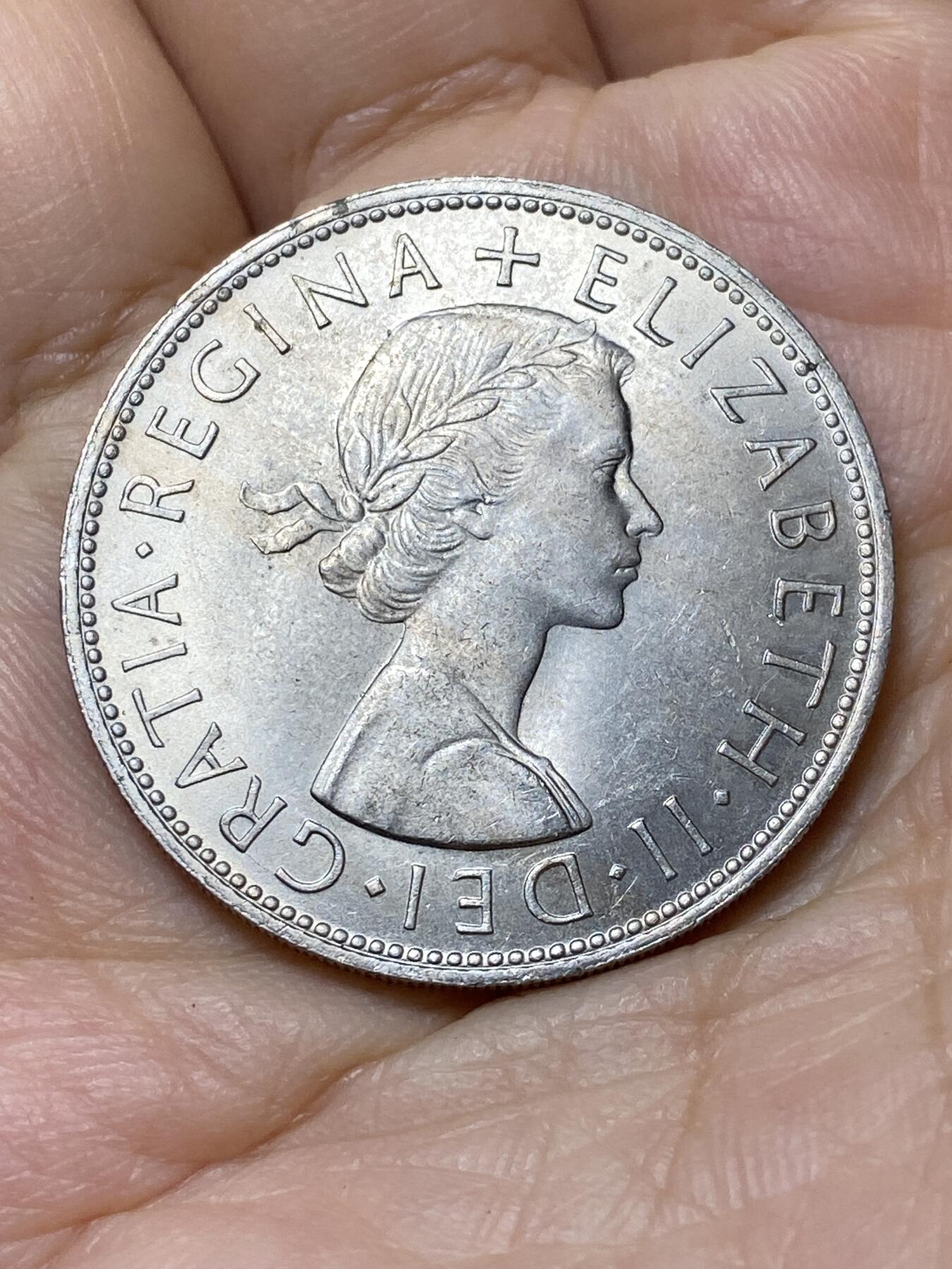 2025年第一百零六场(总第一百三十二场）外国好品散币(免佣金) 英国🇬🇧1963年半克朗(伊丽莎白二世青年桂冠，第二版)