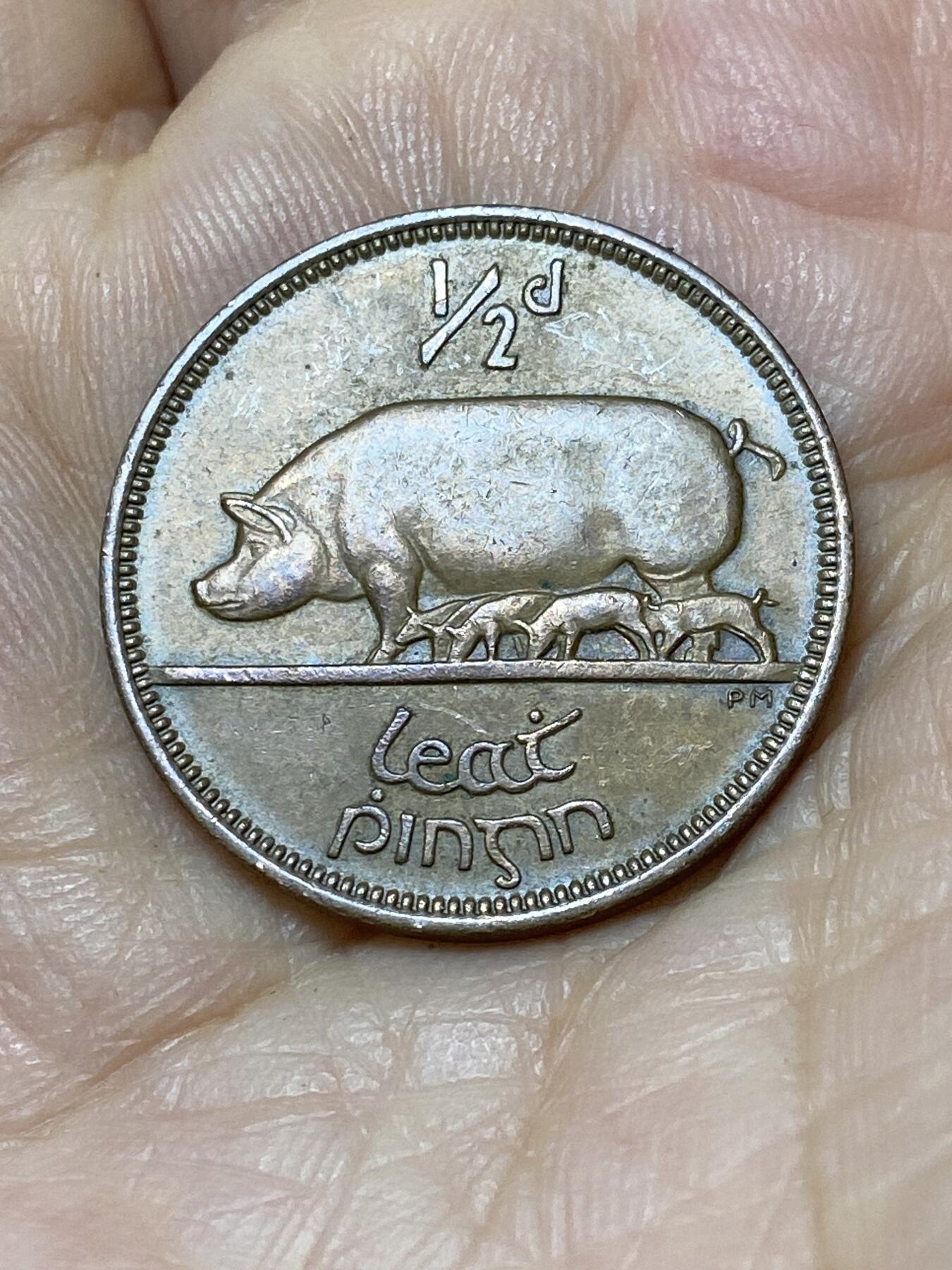 2025年第一百零六场(总第一百三十二场）外国好品散币(免佣金) 爱尔兰🇮🇪1966年1/2便士(共和国时期第一套)