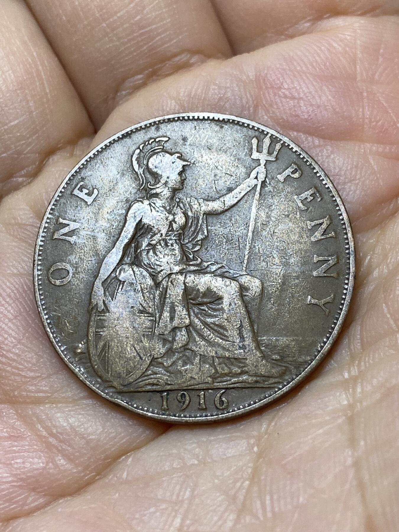 2025年第一百零六场(总第一百三十二场）外国好品散币(免佣金) 英国🇬🇧1916年1便士(乔治五世第一版)