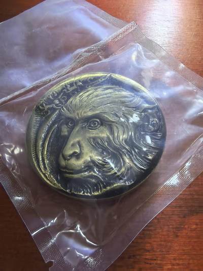 长老汇蛇年精选第五十九场拍卖 - 猴年双色铜章，60MM，南京造币厂