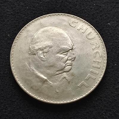 【全场包邮】纯粹捡漏拍466场-待排序 - 英国1965年1克朗丘吉尔克朗型纪念币