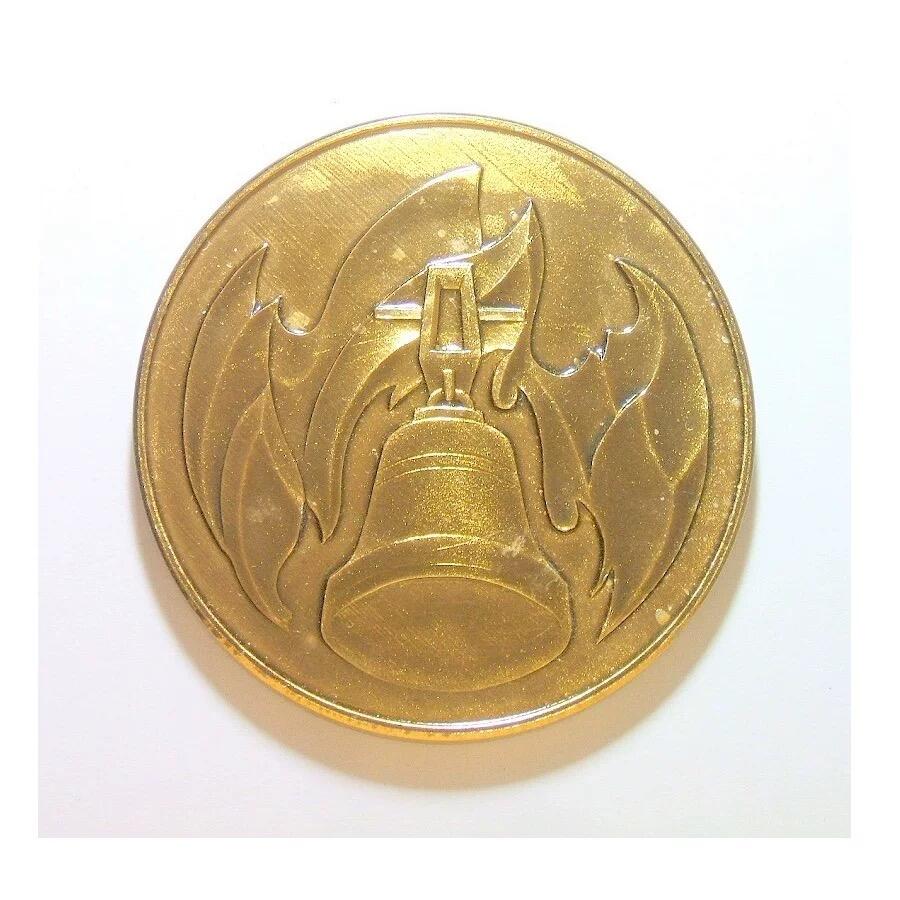 苏联1941-45年二战胜利警钟长鸣 高浮雕精制超大镀金章 70MM 50克