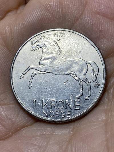 2025年第一百零六场(总第一百三十二场）外国好品散币(免佣金) - 挪威🇳🇴1972年1克朗(奥拉夫五世第一套)