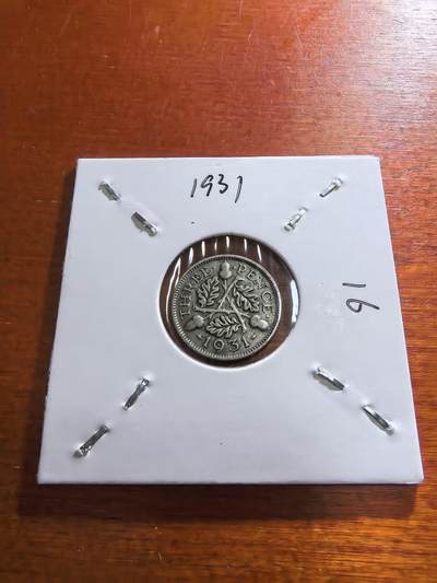 长老汇蛇年精选第五十九场拍卖 1931英国乔治五世3便士银币，1.4138克500银