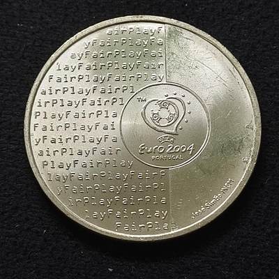 【全场包邮】纯粹捡漏拍467场-待排序 - 葡萄牙2004年8欧元葡萄牙欧洲杯纪念银币