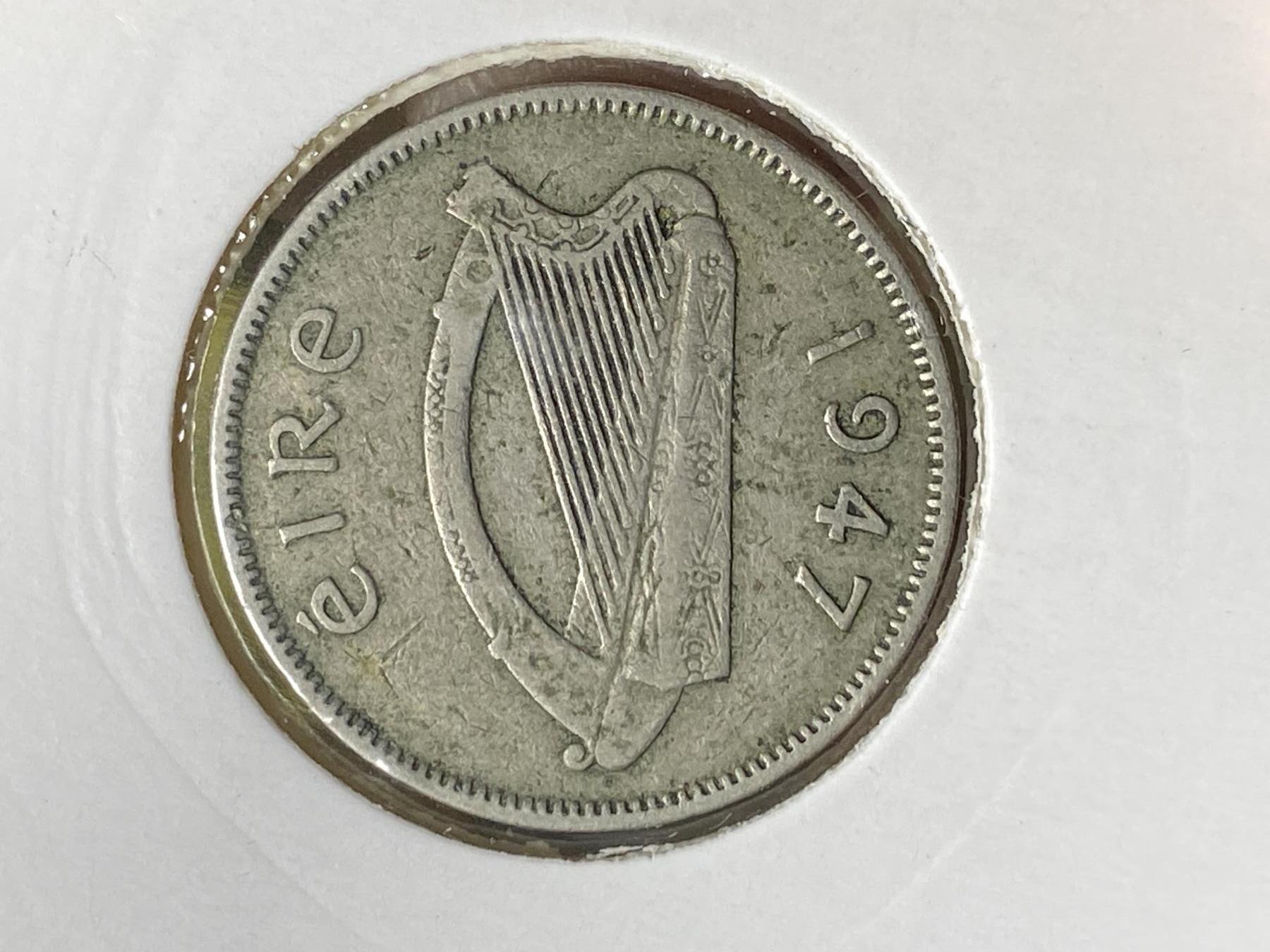 2025年第一百零六场(总第一百三十二场）外国好品散币(免佣金) 爱尔兰🇮🇪1947年6便士(共和国时期第一套第二版)