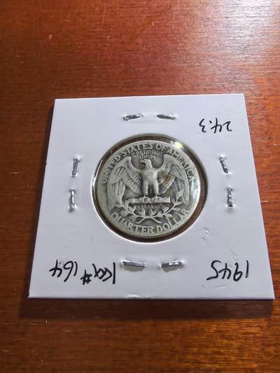 长老汇蛇年精选第五十九场拍卖 1945美国乔治华盛顿25分银币，6.25克900银