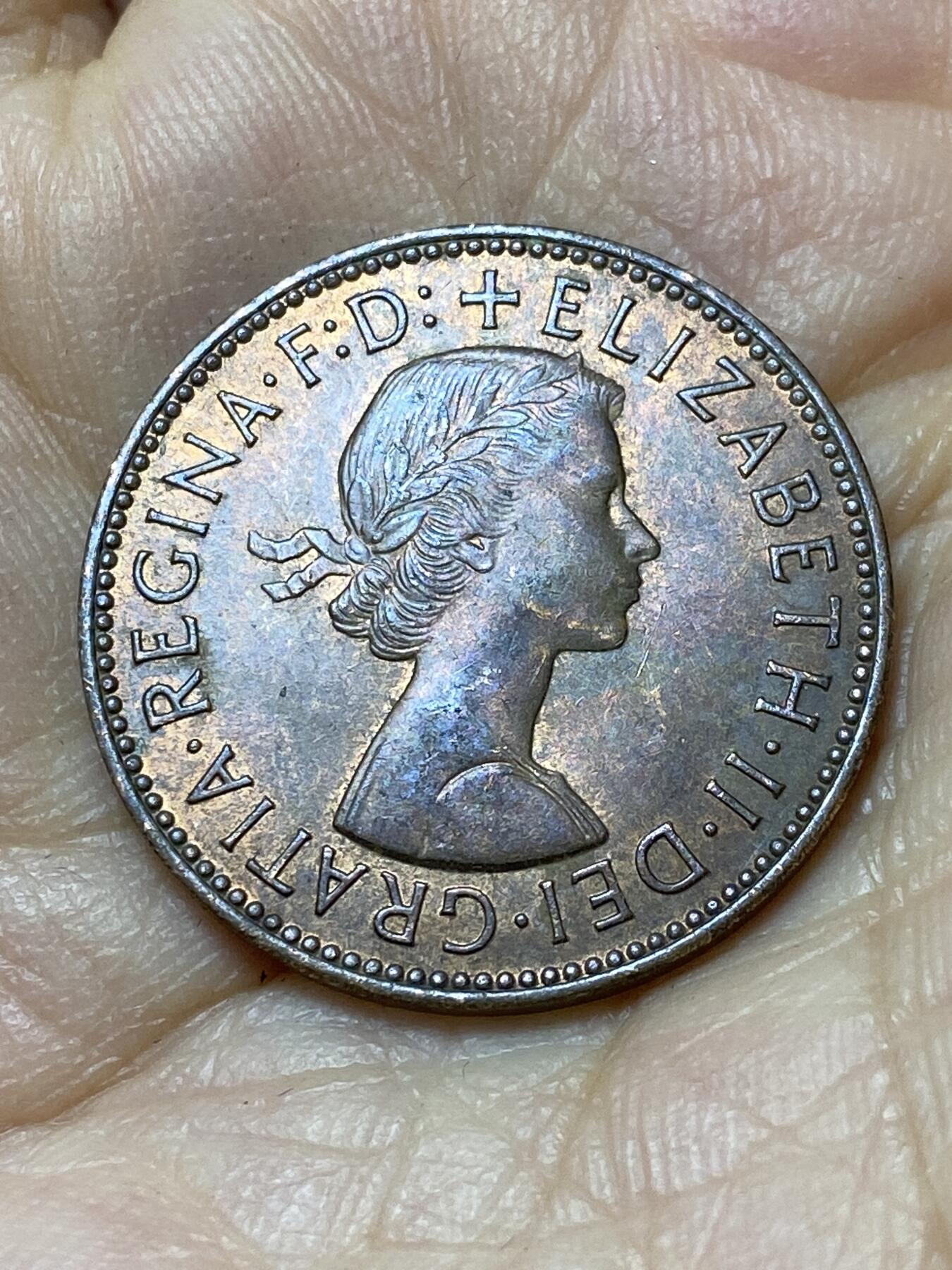 2025年第一百零六场(总第一百三十二场）外国好品散币(免佣金) 英国🇬🇧1965年半便士(伊丽莎白二世青年桂冠第二版)