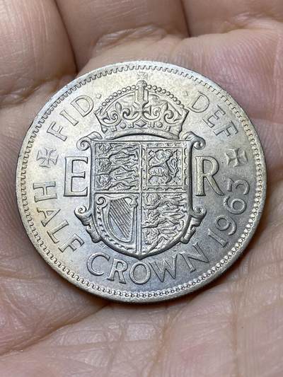 2025年第一百零六场(总第一百三十二场）外国好品散币(免佣金) - 英国🇬🇧1963年半克朗(伊丽莎白二世青年桂冠第二版)