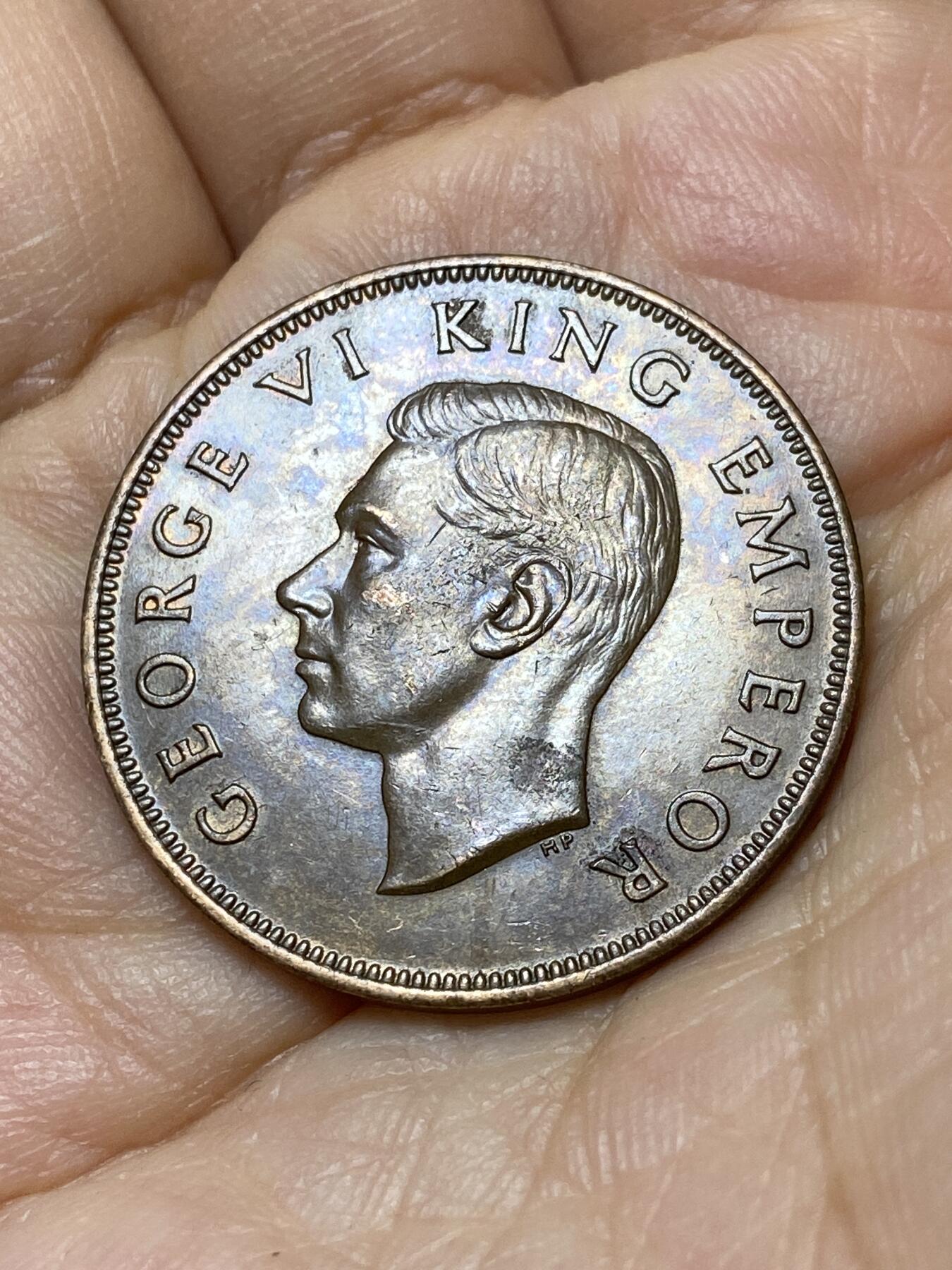 2025年第一百零六场(总第一百三十二场）外国好品散币(免佣金) 新西兰🇳🇿1947年1便士(乔治五世第一版关门年)