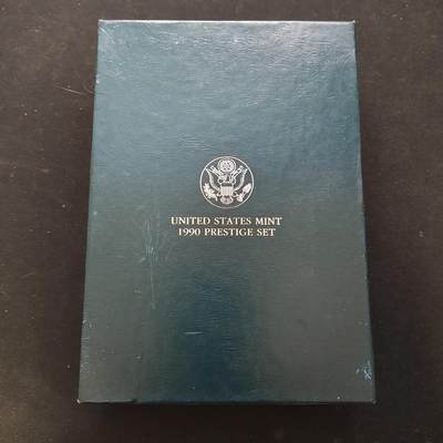 【全场包邮】纯粹捡漏拍467场-待排序 - 美国1990年艾森豪威尔诞生100周年精制套币-盒证全
