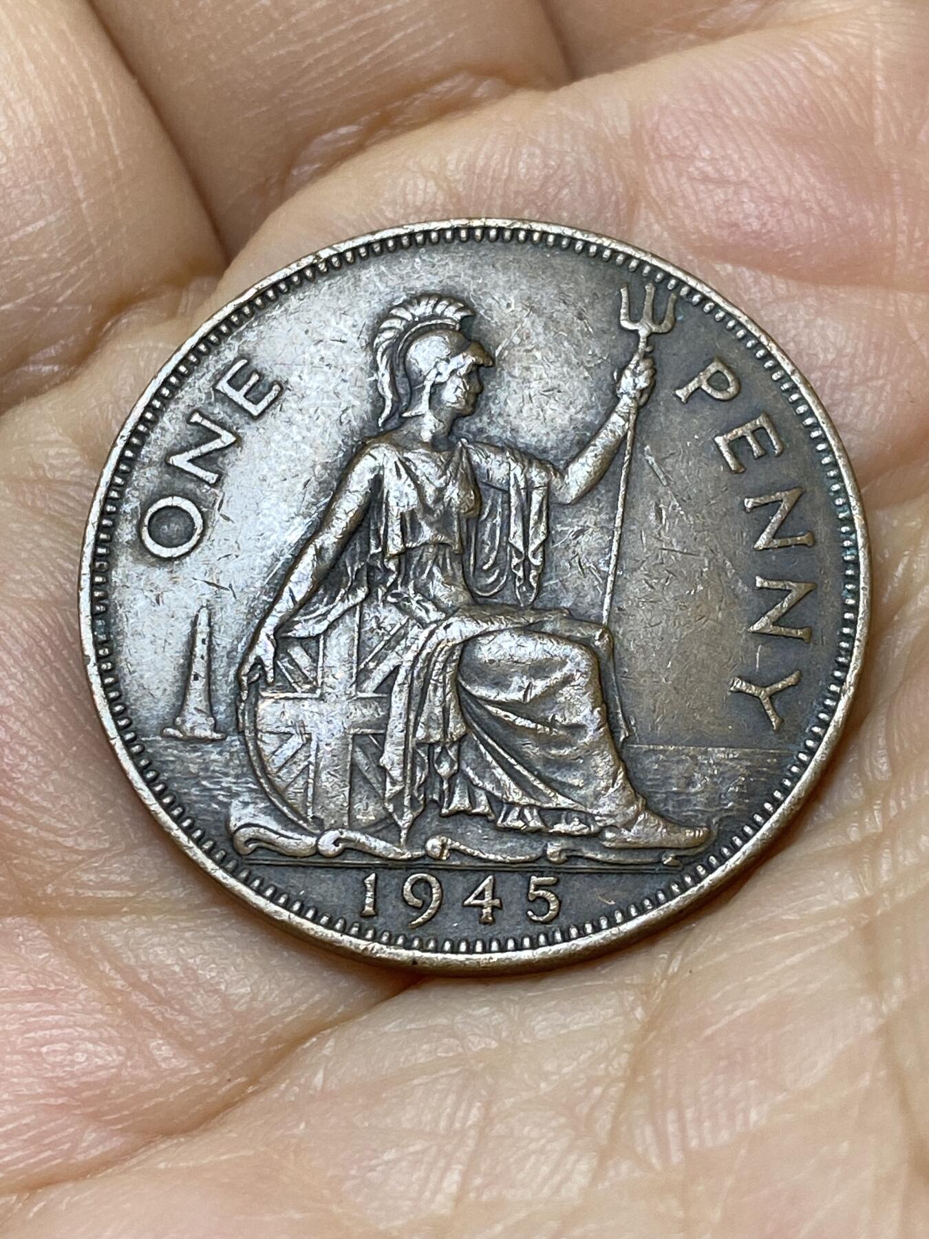 2025年第一百零六场(总第一百三十二场）外国好品散币(免佣金) 英国🇬🇧1945年1便士(乔治六世第一版)