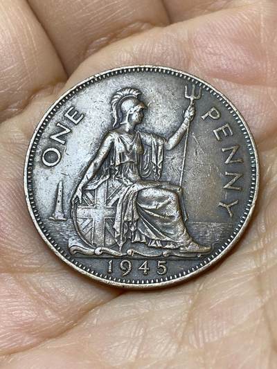 2025年第一百零六场(总第一百三十二场）外国好品散币(免佣金) - 英国🇬🇧1945年1便士(乔治六世第一版)