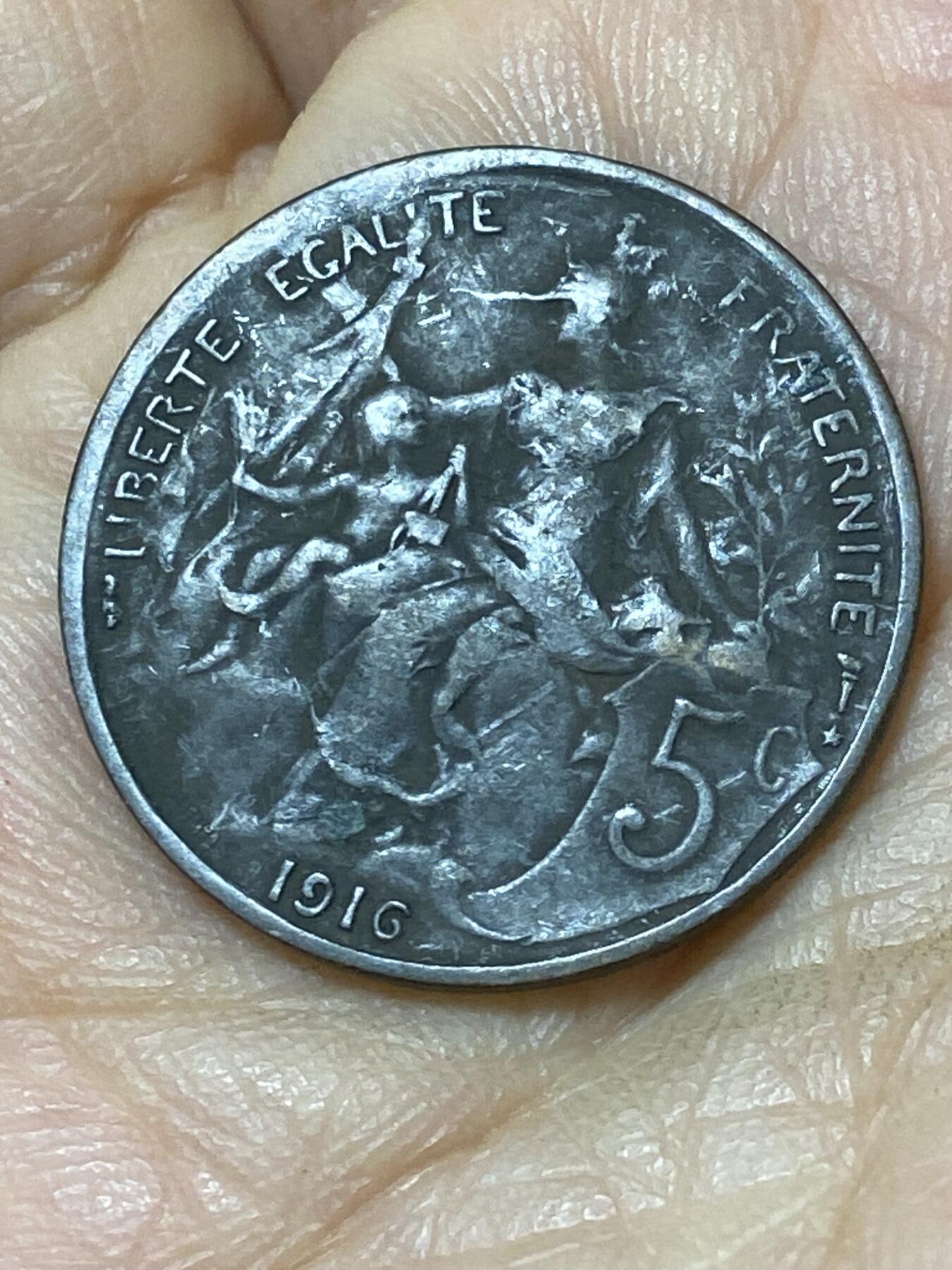 2025年第一百零六场(总第一百三十二场）外国好品散币(免佣金) 法国🇫🇷1916年5生丁
