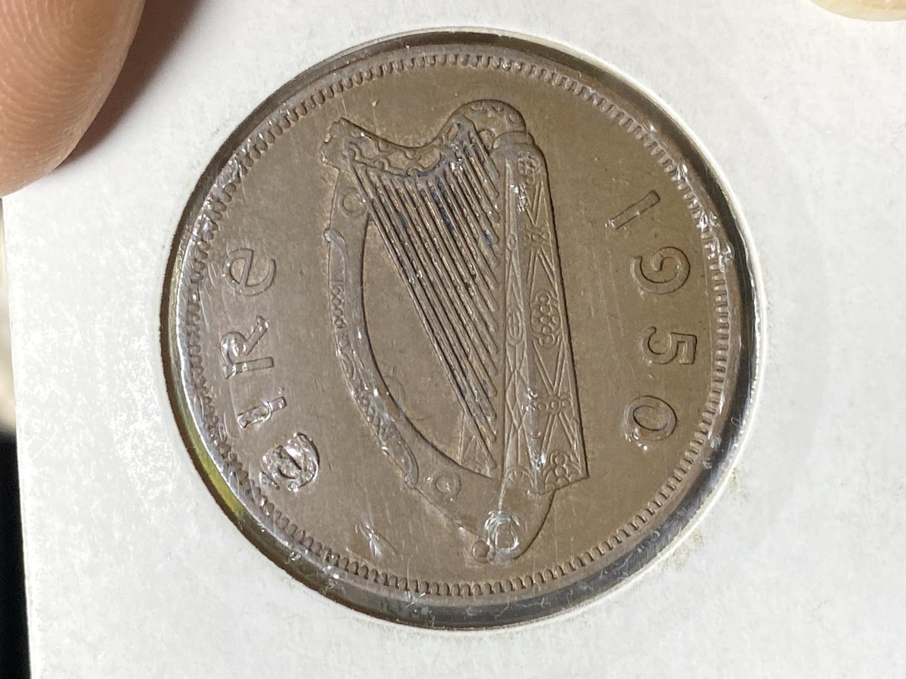 2025年第一百零六场(总第一百三十二场）外国好品散币(免佣金) 爱尔兰🇮🇪1950年1便士(共和国时期第一套)