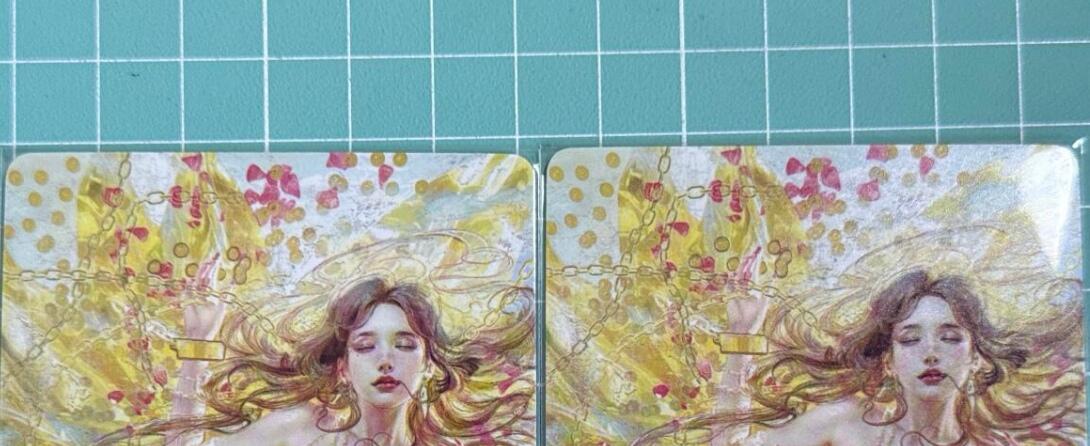 卡牌发烧友第十八期，祝各位中秋节快乐，本期参与拍卖的，随单带裸卡，进群享包邮（持续收拍品，每周六晚23:50截拍，焱卡文化，卡牌专场） 焱卡文化 人间传 杜十娘 幻彩普卡 双服饰