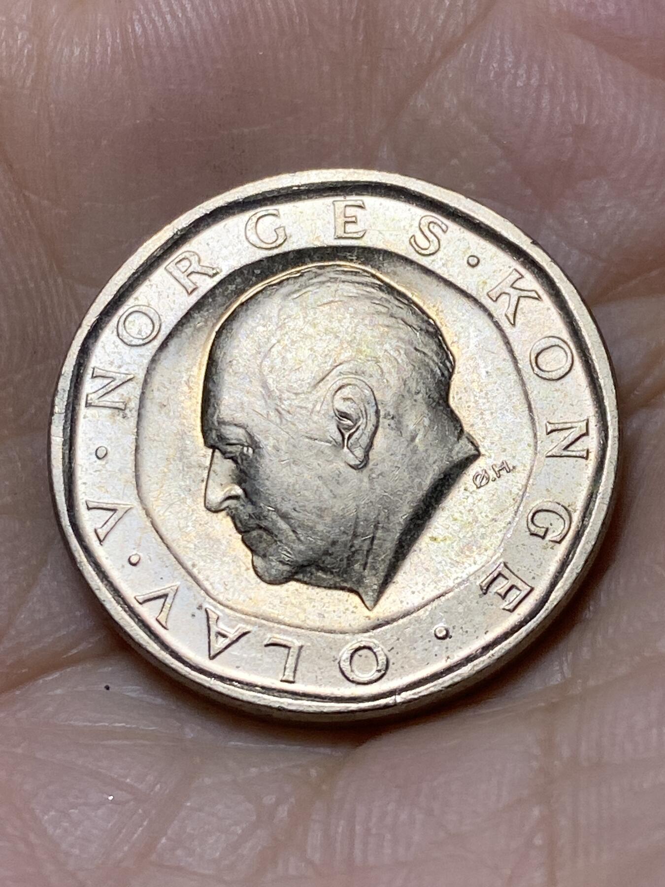 2025年第一百零六场(总第一百三十二场）外国好品散币(免佣金) 挪威🇳🇴1988年10克朗(奥拉夫五世第二套最大面值)
