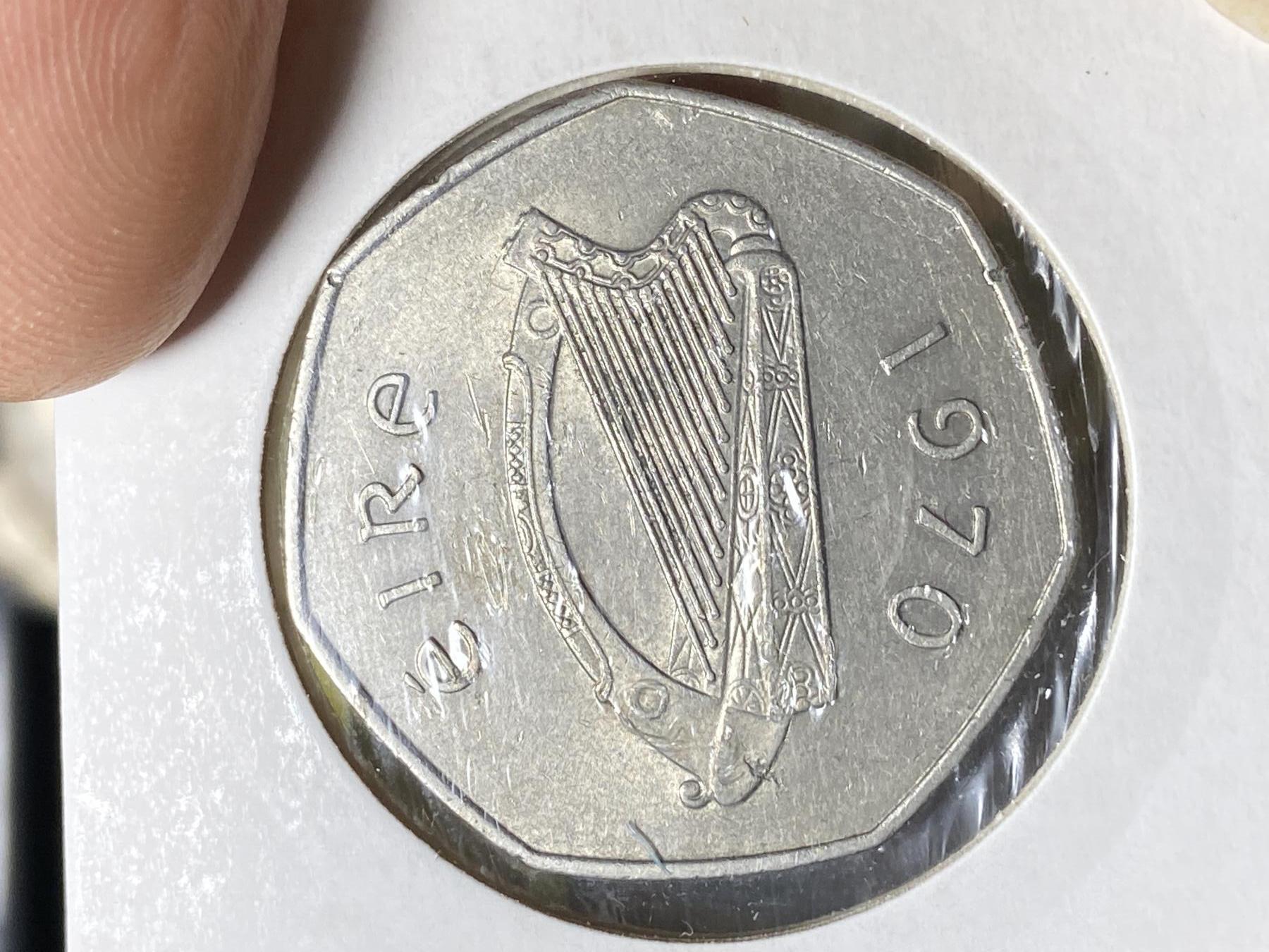 2025年第一百零六场(总第一百三十二场）外国好品散币(免佣金) 爱尔兰🇮🇪1970年50便士(共和国时期第二套)