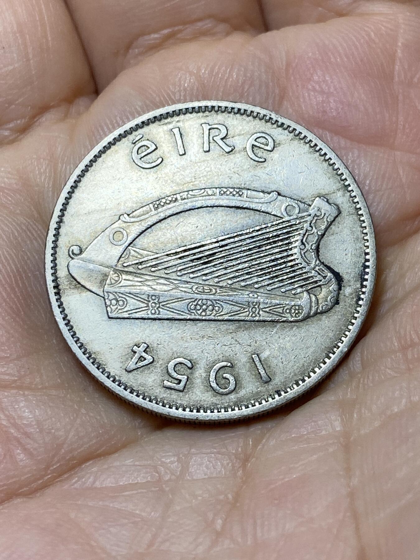 2025年第一百零六场(总第一百三十二场）外国好品散币(免佣金) 爱尔兰🇮🇪1954年2先令(共和国时期第一套第二版)