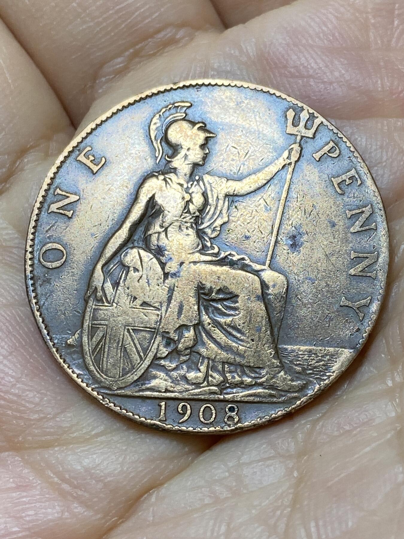 2025年第一百零六场(总第一百三十二场）外国好品散币(免佣金) 英国🇬🇧1908年1便士(爱德华七世时期)