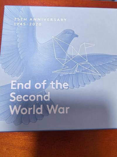长老汇蛇年精选第五十九场拍卖 2020澳大利亚二战结束75周年5元精制银币，盒证全，3500枚，1盎司999银