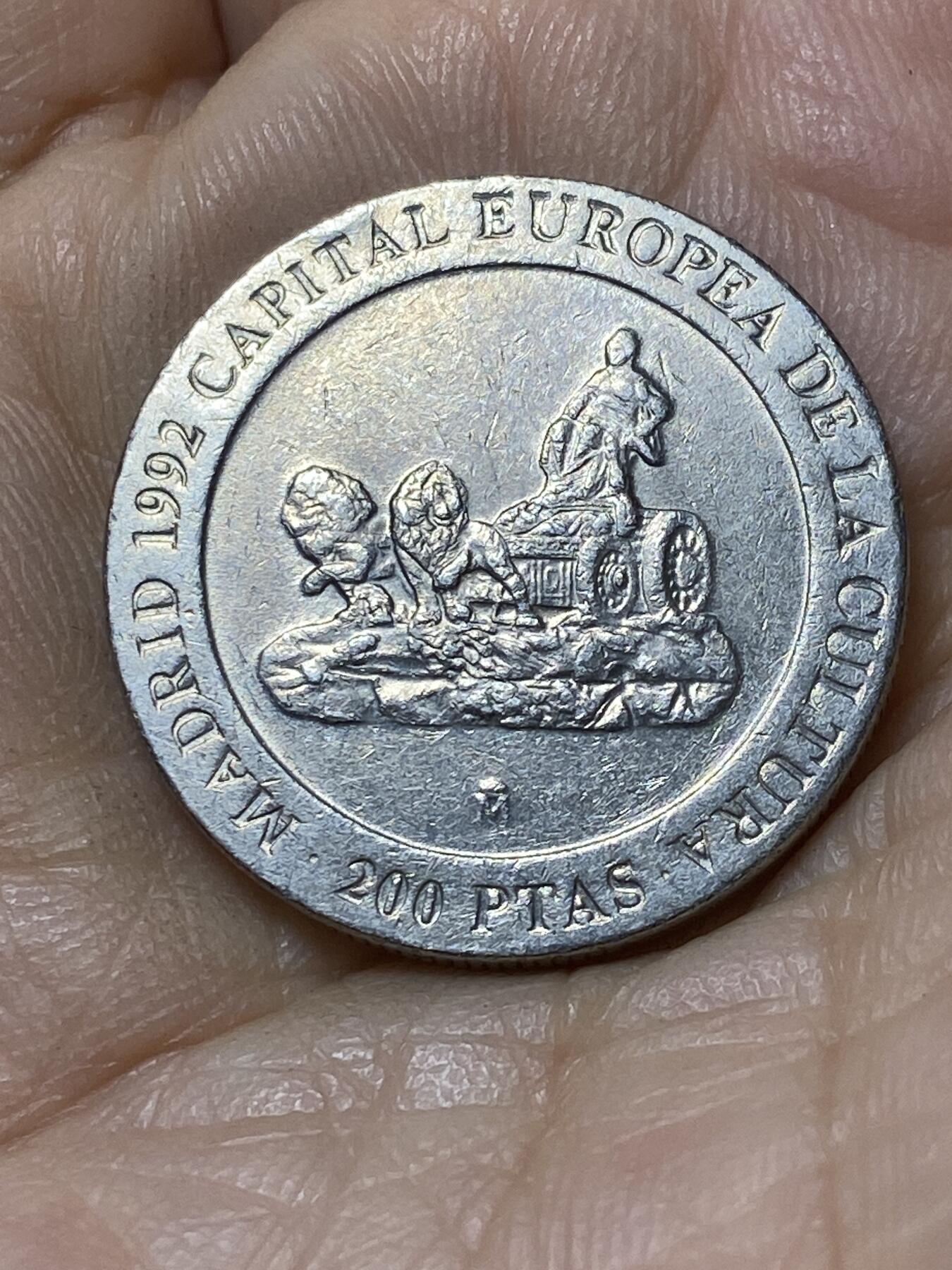 2025年第一百零六场(总第一百三十二场）外国好品散币(免佣金) 西班牙🇪🇸1991单年份200比塞塔(马德里–欧洲文化之都纪念币)