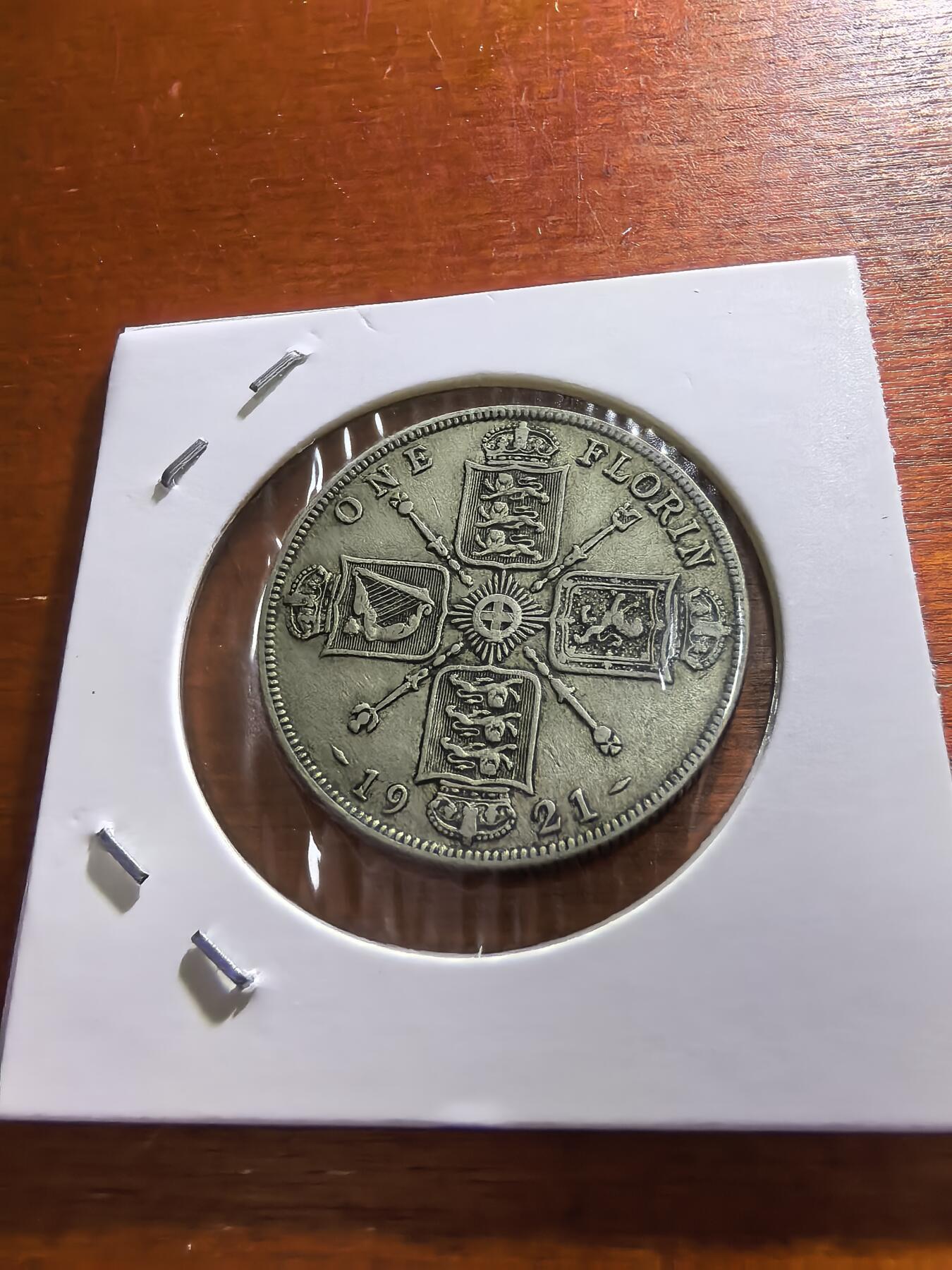 长老汇蛇年精选第五十九场拍卖 1921英国乔治五世1弗洛林银币，11.31克500银