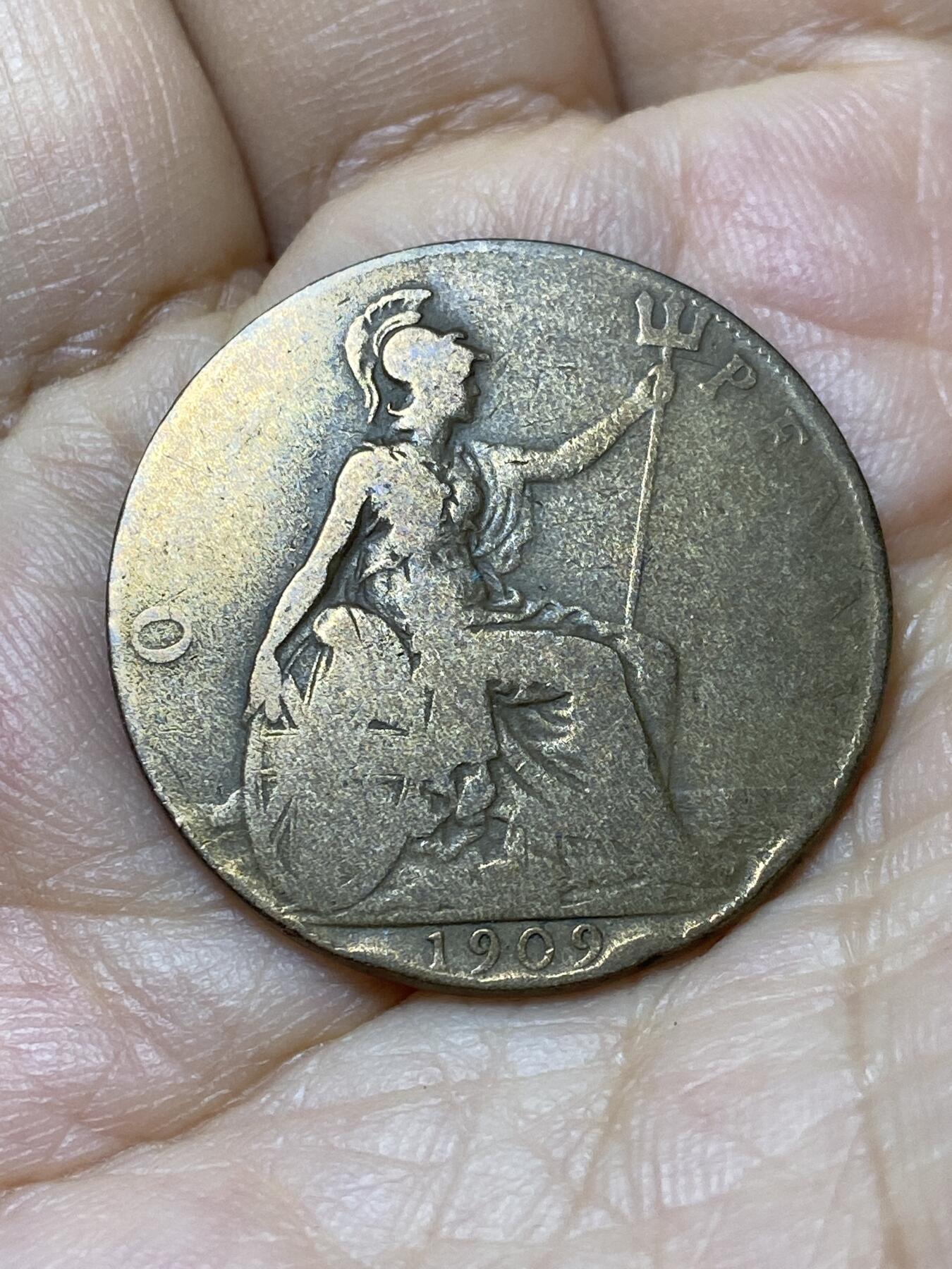 2025年第一百零六场(总第一百三十二场）外国好品散币(免佣金) 英国🇬🇧1909年1便士(爱德华七世时期)