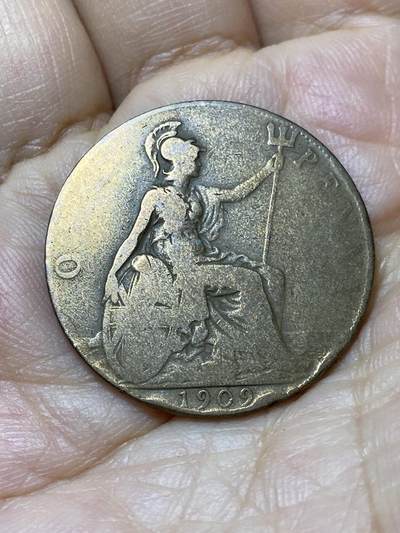 2025年第一百零六场(总第一百三十二场）外国好品散币(免佣金) - 英国🇬🇧1909年1便士(爱德华七世时期)
