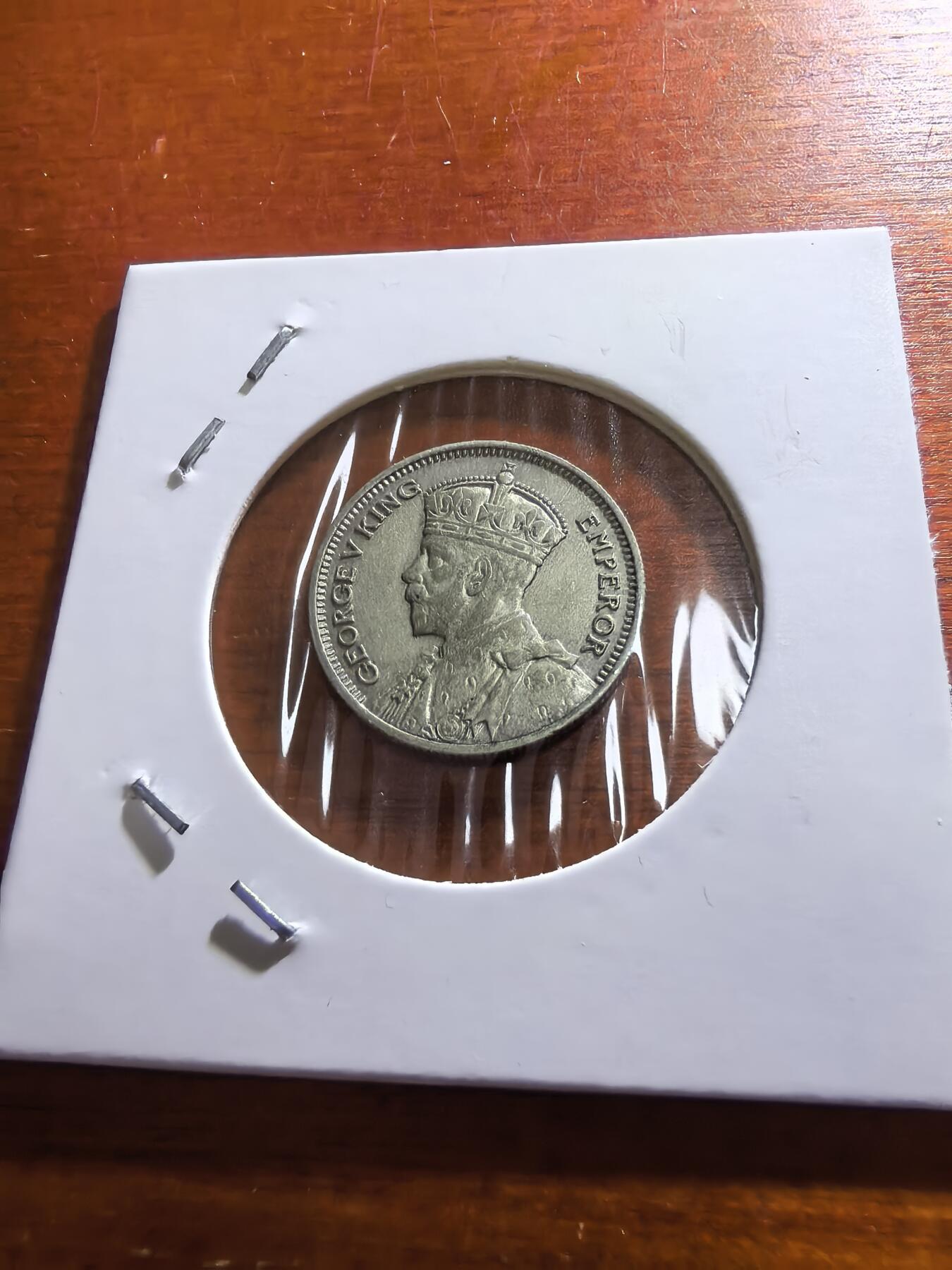 长老汇蛇年精选第五十九场拍卖 1936新西兰乔治五世6便士银币，2.83克500银