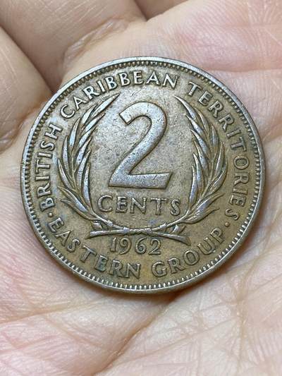 2025年第一百零六场(总第一百三十二场）外国好品散币(免佣金) - 英属加勒比领地1962年2分(伊丽莎白二世青年带冠)