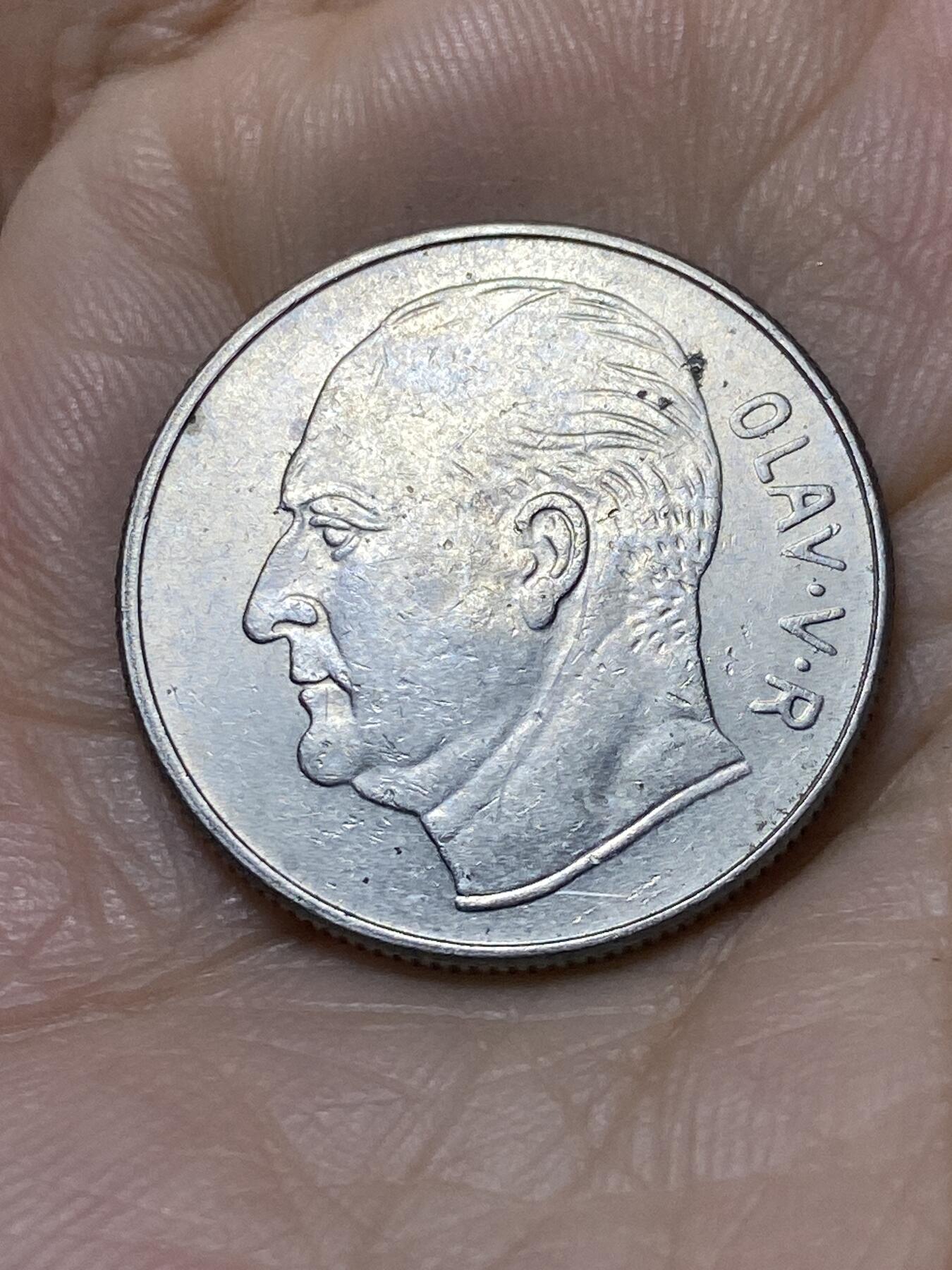2025年第一百零六场(总第一百三十二场）外国好品散币(免佣金) 挪威🇳🇴1972年1克朗(奥拉夫五世第一套)
