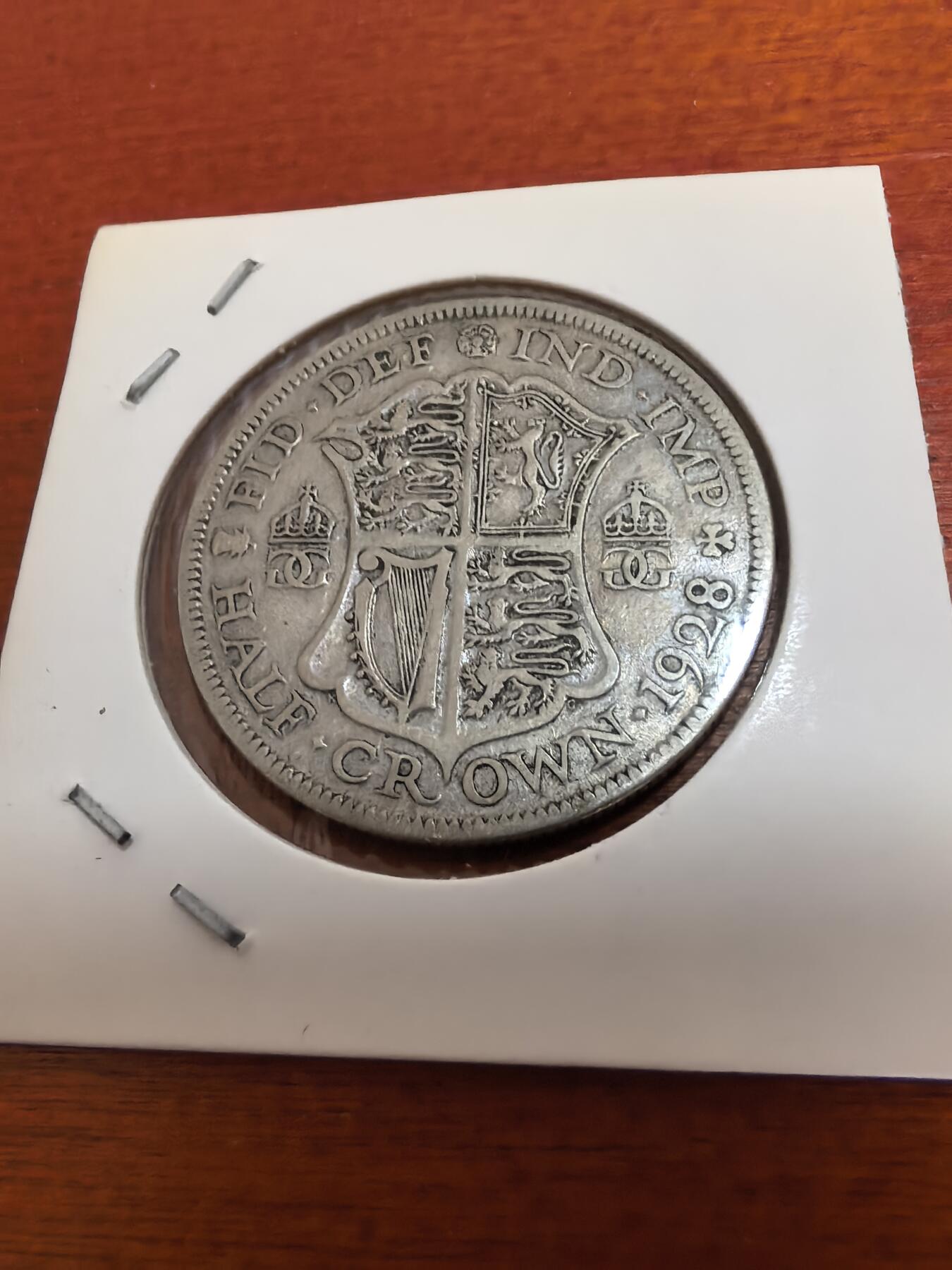 长老汇蛇年精选第五十九场拍卖 1928英国乔治五世1/2克朗银币，14.14克500银，克书60分45美金