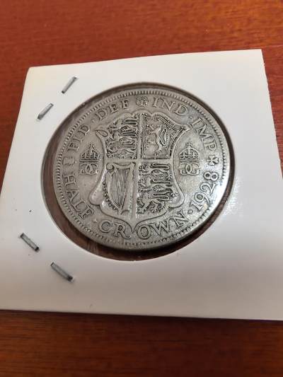 长老汇蛇年精选第五十九场拍卖 1928英国乔治五世1/2克朗银币，14.14克500银，克书60分45美金