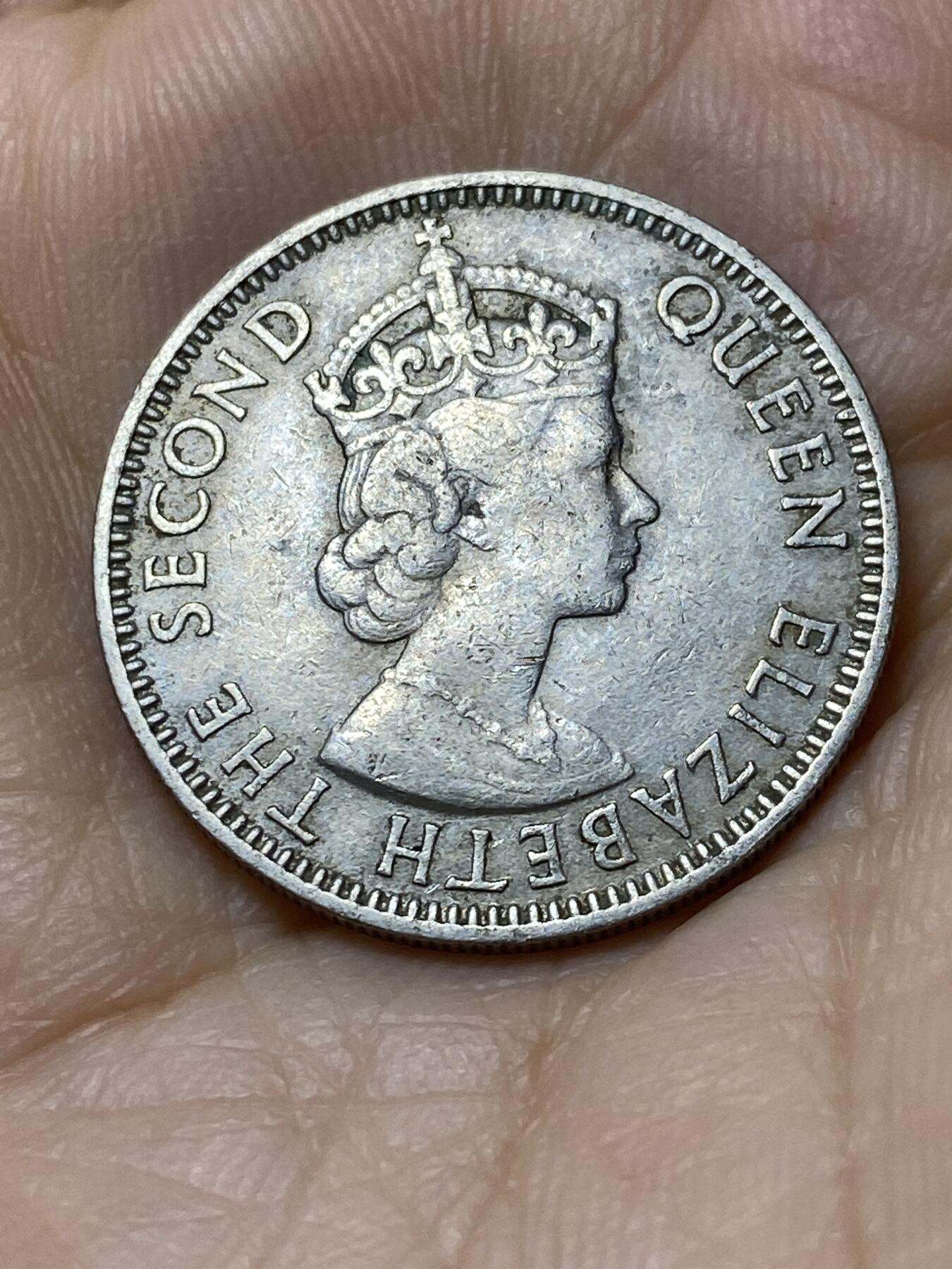 2025年第一百零六场(总第一百三十二场）外国好品散币(免佣金) 英属塞浦路斯1955年50米尔(伊丽莎白二世青年带冠)