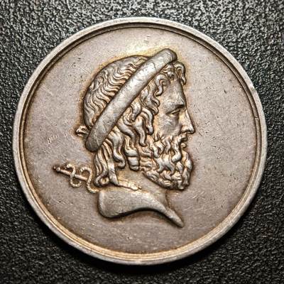 【德藏】世界币章拍卖第149期（拍品征集中~欢迎藏友联系） - 19世纪 法国巴黎市民市民医院纪念章代用币 手指边铭 原味包浆 直径约：35.1mm；重约：16.9g