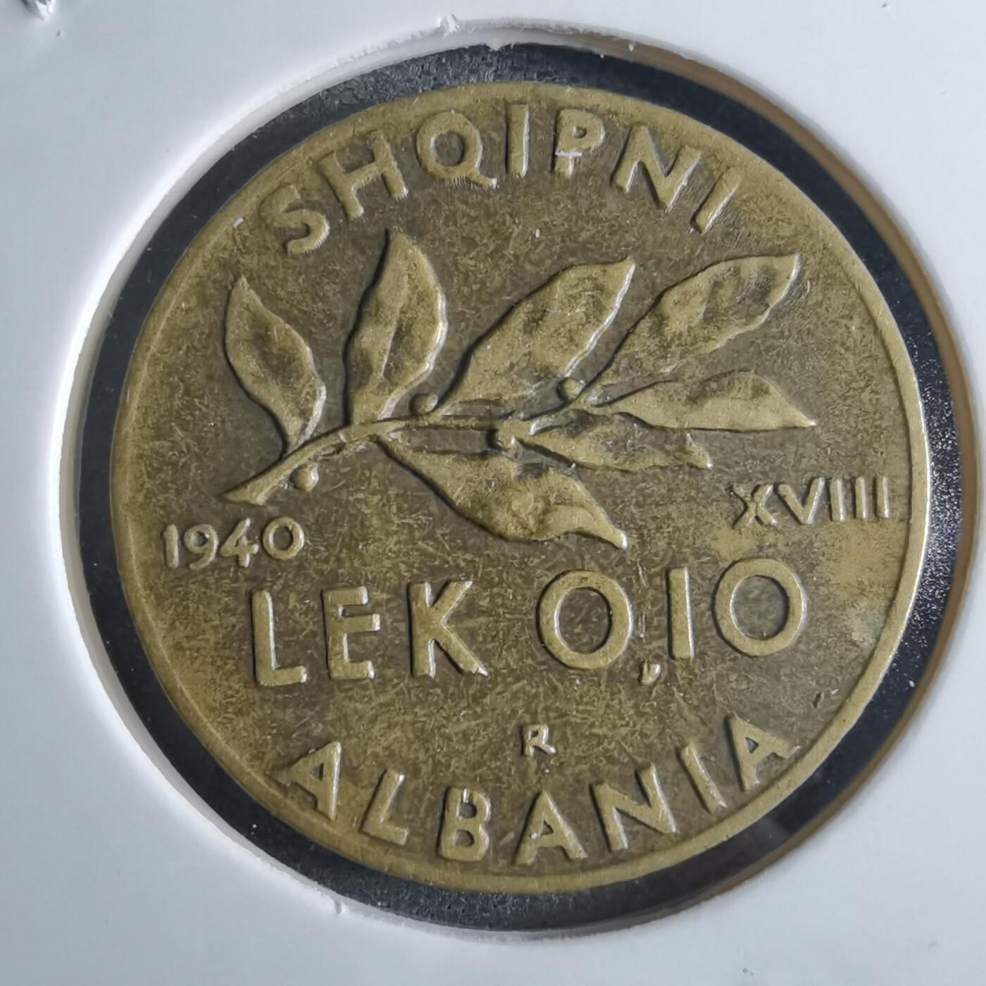 沼泽如烟--第865场 阿尔巴尼亚1940年0.10列克