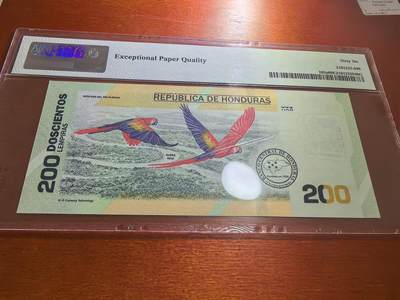 长老汇蛇年精选第五十九场拍卖 2019洪都拉斯200伦皮拉纸钞，PMG 66