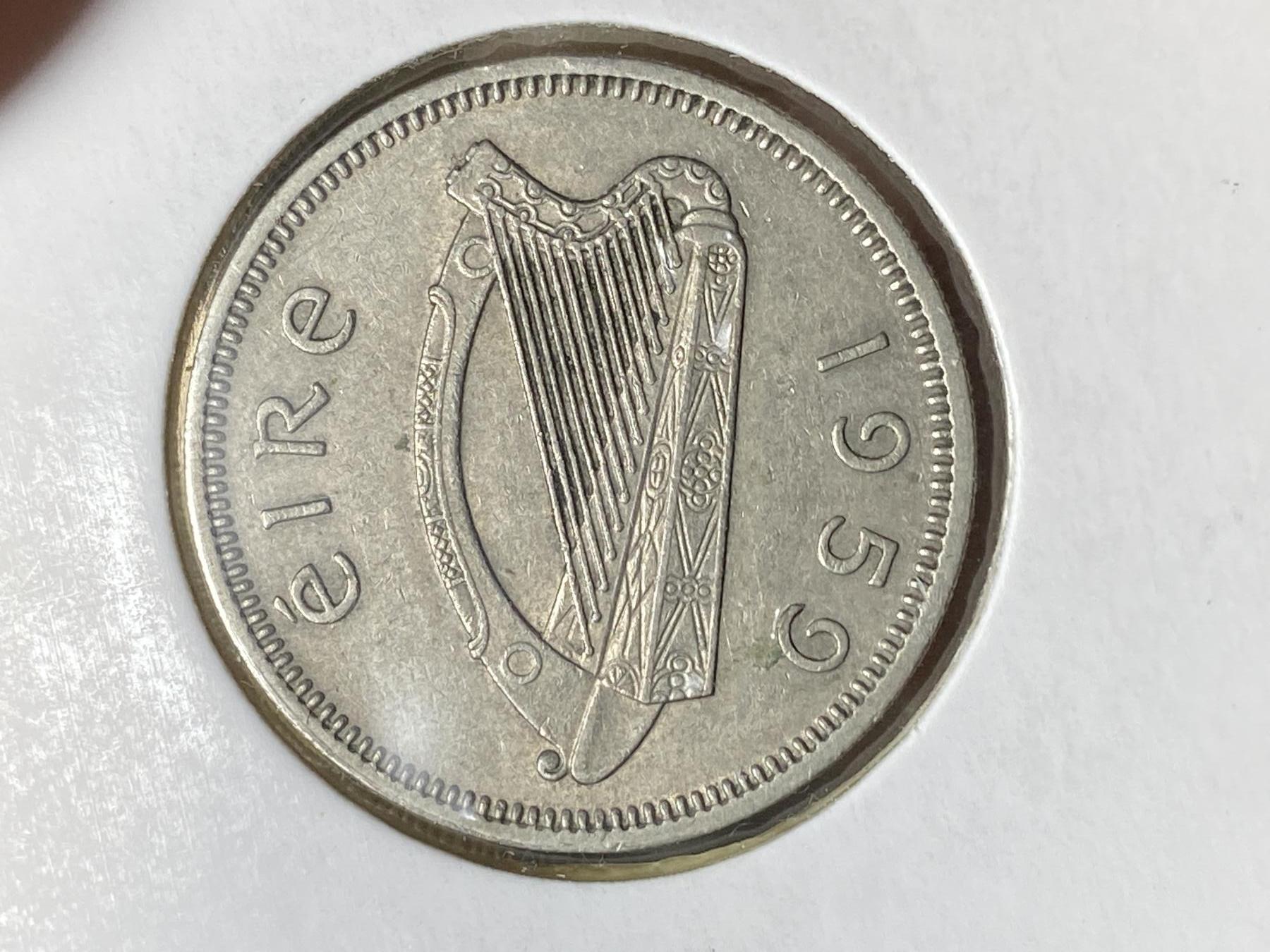 2025年第一百零六场(总第一百三十二场）外国好品散币(免佣金) 爱尔兰🇮🇪1959年1便士(共和国时期第一套第二版)