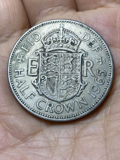 2025年第一百零六场(总第一百三十二场）外国好品散币(免佣金) - 英国🇬🇧1965年半克朗(伊丽莎白二世青年桂冠第二版)